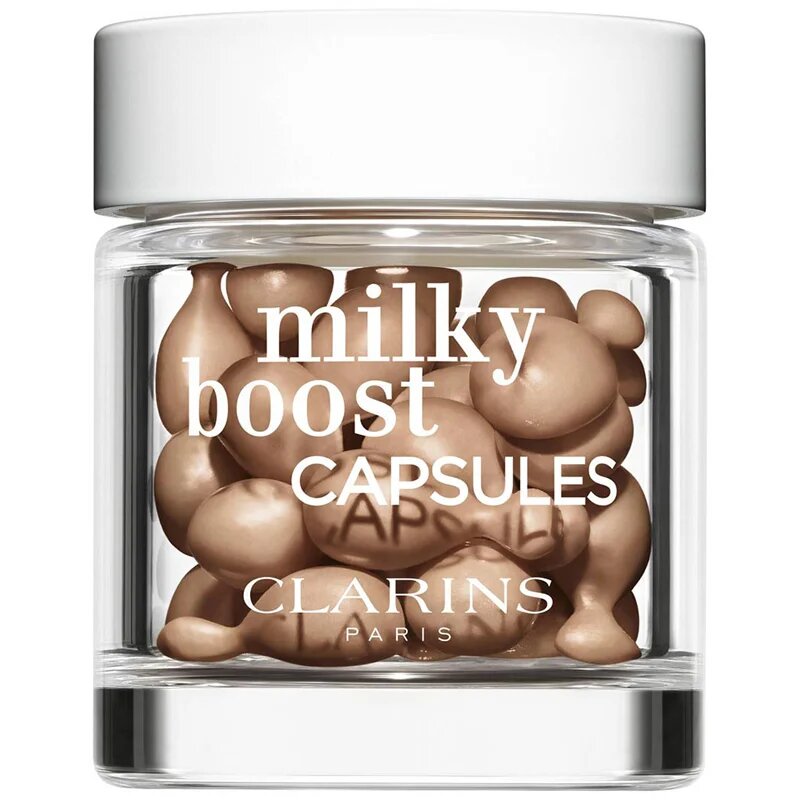 Clarins Milky Boost Capsules озаряващ фон дьо тен капсули цвят 06 30x0.2 мл.