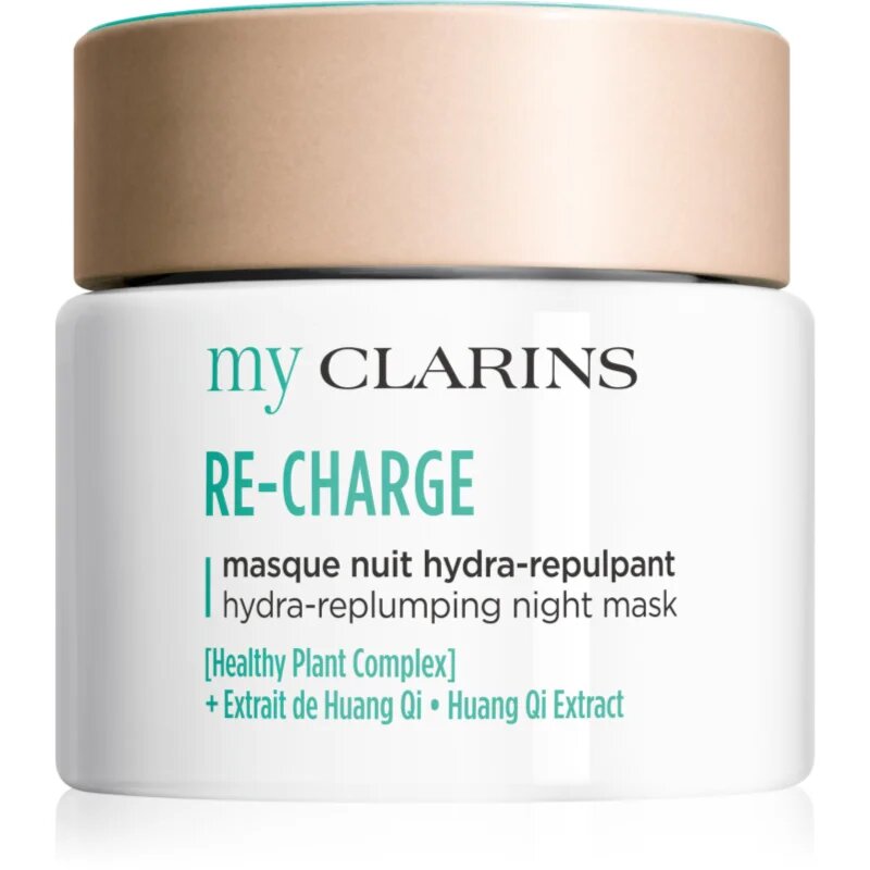 Clarins My Re-Charge Hydra-Replumping Night Mask енергизираща маска за лице за сияен вид на кожата 50 мл.