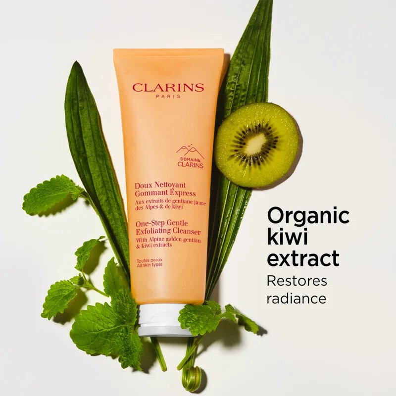 Clarins One Step Gentle Exfoliating Cleanser деликатен ексфолиращ гел за всички типове кожа на лицето 125 мл.