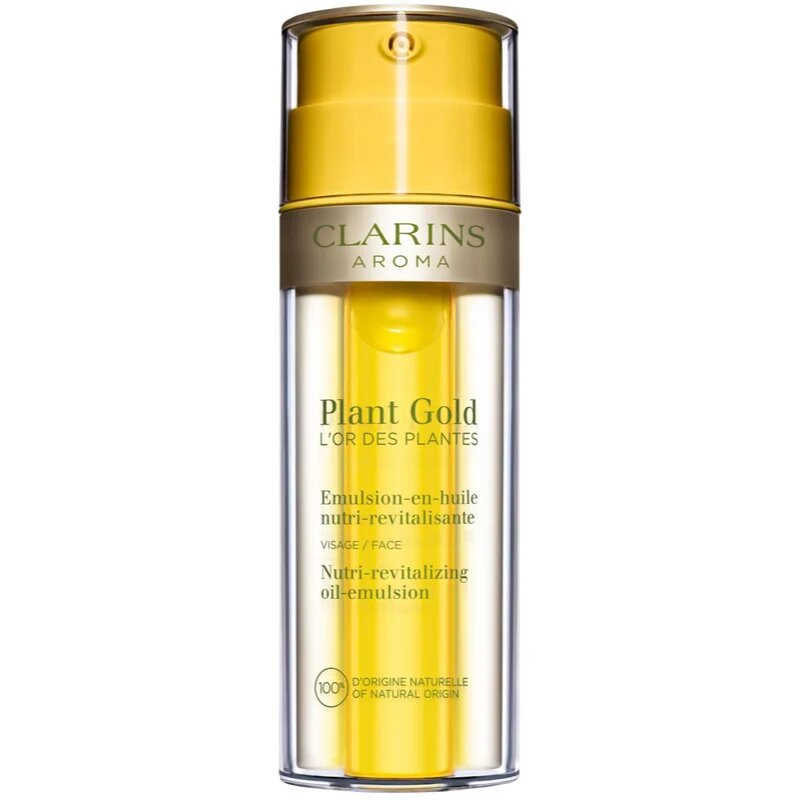 Clarins Plant Gold Nutri-Revitalizing Oil-Emulsion подхранващо олио за лице 2 в 1 35 мл.