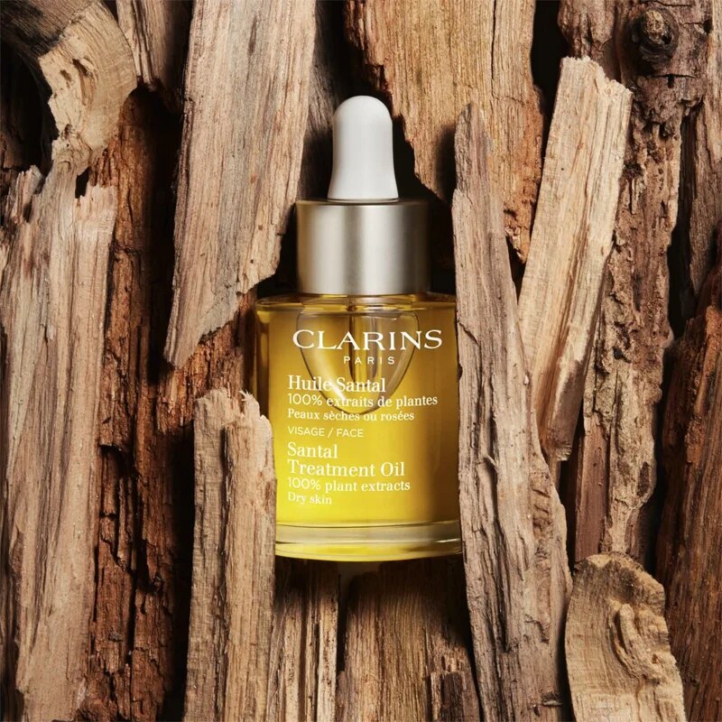 Clarins Santal Face Treatment Oil успокояващо и регенериращо масло за суха кожа 30 мл.