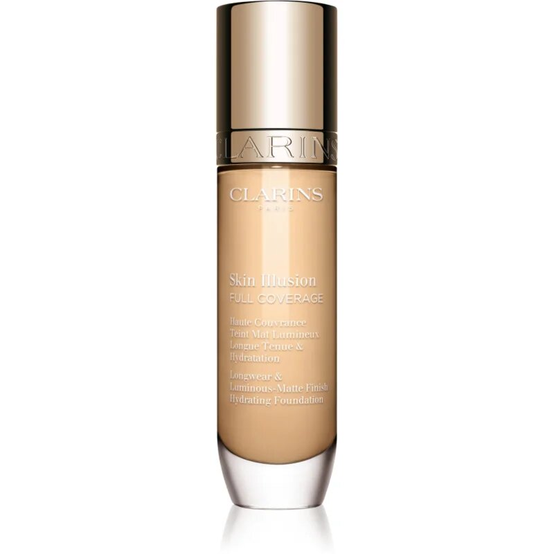 Clarins Skin Illusion Hydrating Foundation високо покривен фон дьо тен цвят 100.4N 30 мл.