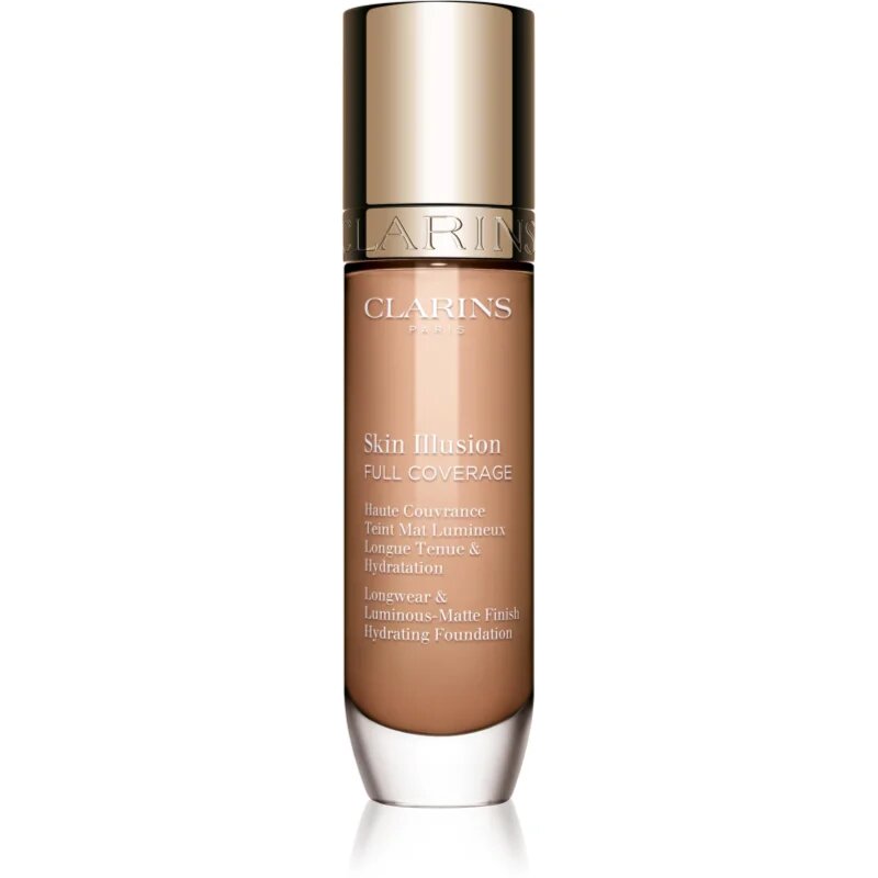 Clarins Skin Illusion Hydrating Foundation високо покривен фон дьо тен цвят 108.5W 30 мл.