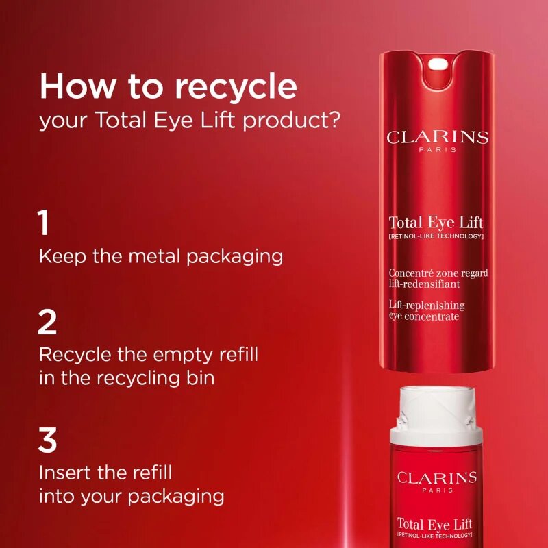 Clarins Total Eye Lift крем за околоочния контур против бръчки пълнител 15 мл.
