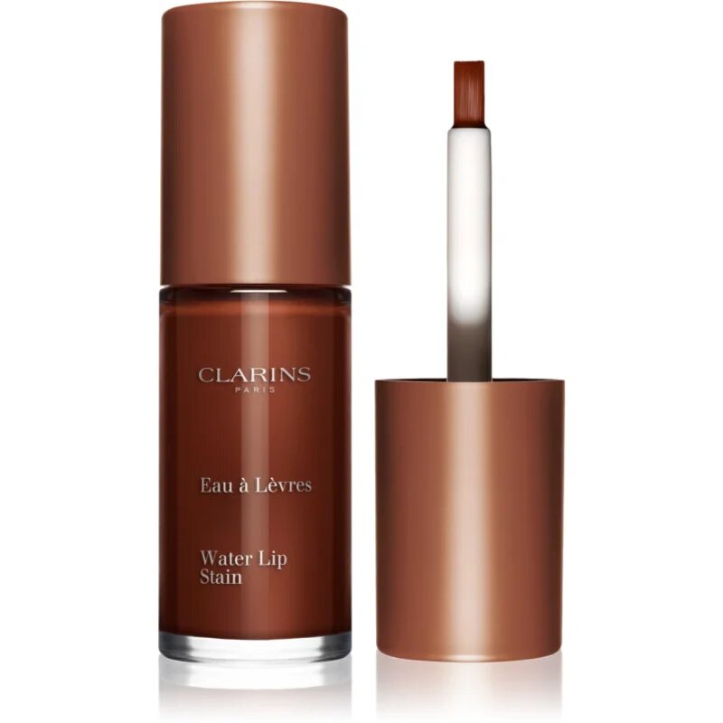 Clarins Water Lip Stain гланц за устни с матиращ ефект с хидратиращ ефект цвят 12 Mocha Water 7 мл.