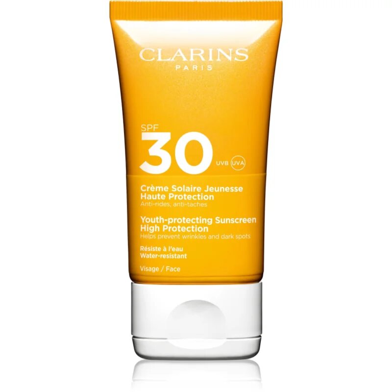 Clarins Youth-Protecting Sunscreen High Protection слънцезащитен крем за лице SPF 30 50 мл.