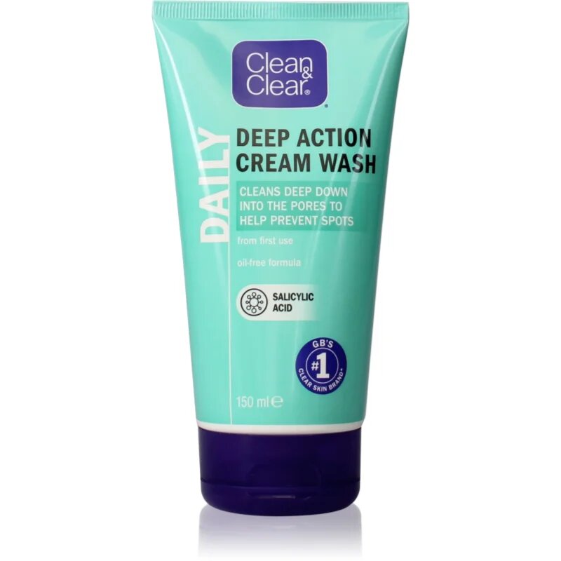 Clean & Clear Daily почистващ гел-крем за лице 150 мл.