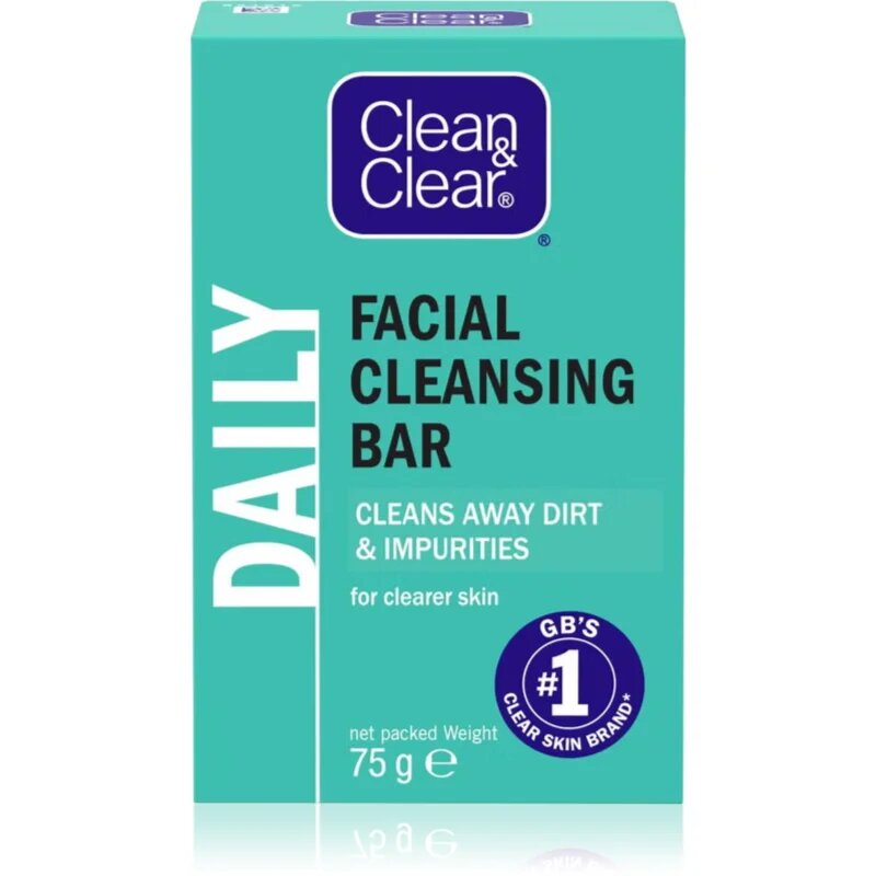 Clean & Clear Daily почистващ твърд сапун за лице 75 гр.