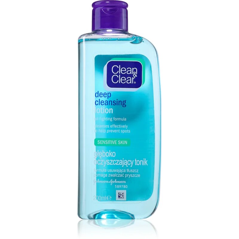 Clean & Clear Deep Cleansing дълбоко почистващ лосион за лице за чувствителна кожа на лицето 200 мл.