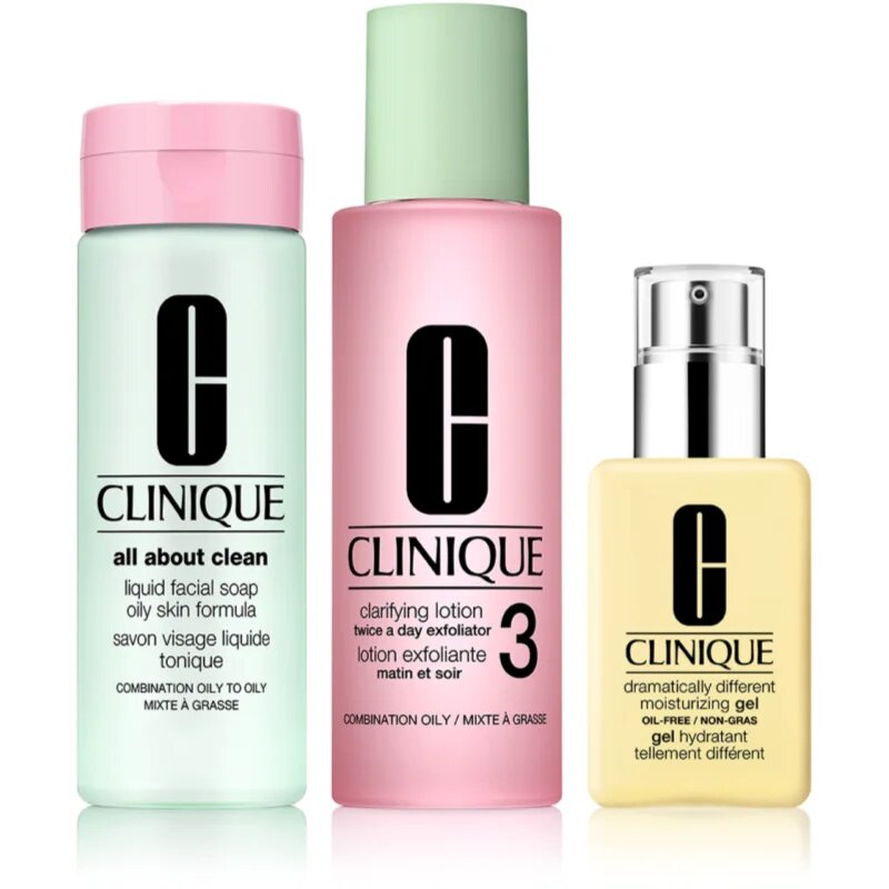 Clinique 3 Steps Skincare Systeme Oily Skin Types подаръчен комплект за мазна кожа