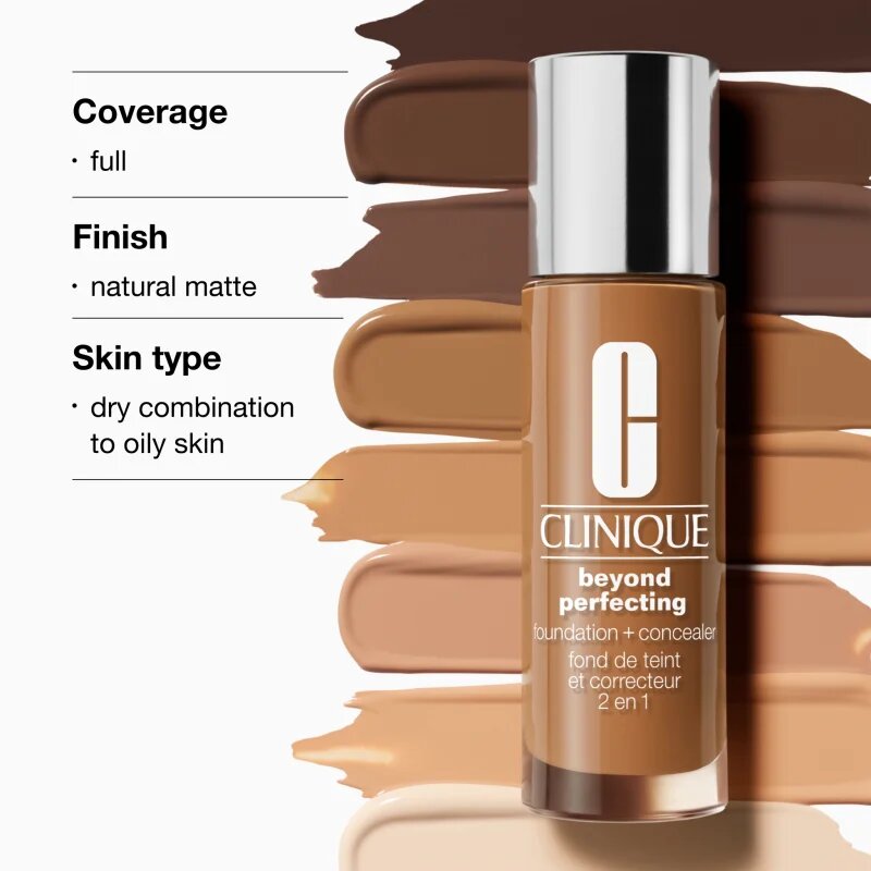 Clinique Beyond Perfecting™ Foundation + Concealer грим и коректор 2 в 1 цвят CN 52 Neutral 30 мл.