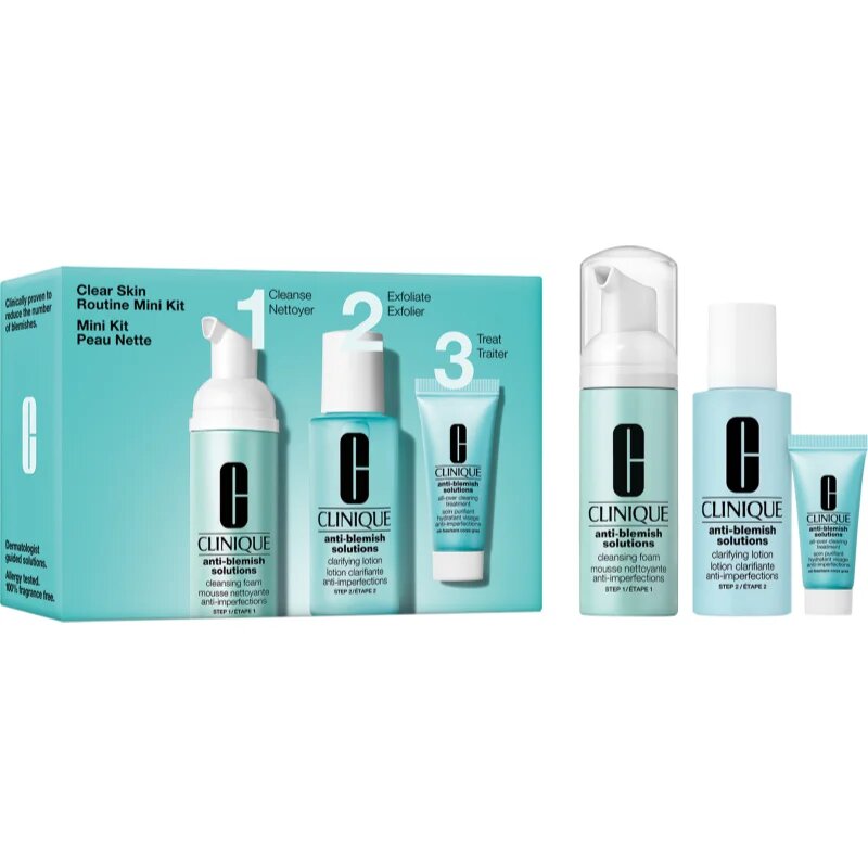 Clinique Mini Kit Clear Skin Routine подаръчен комплект за перфектно почистена кожа