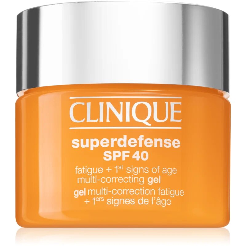 Clinique Superdefense™ SPF 40 Fatigue + 1st Signs of Age Multi Correcting Gel хидратиращ гел против първите признаци на стареене на кожата SPF 40 50 м