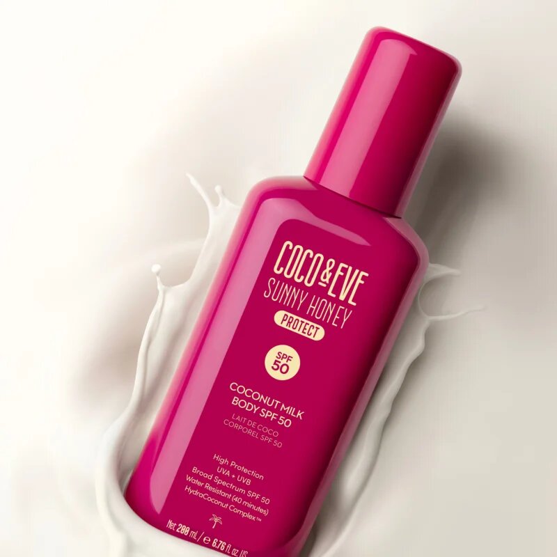 Coco & Eve Sunny Honey Coconut Milk Body SPF50 слънцезащитен лосион за тяло SPF 50 200 мл.