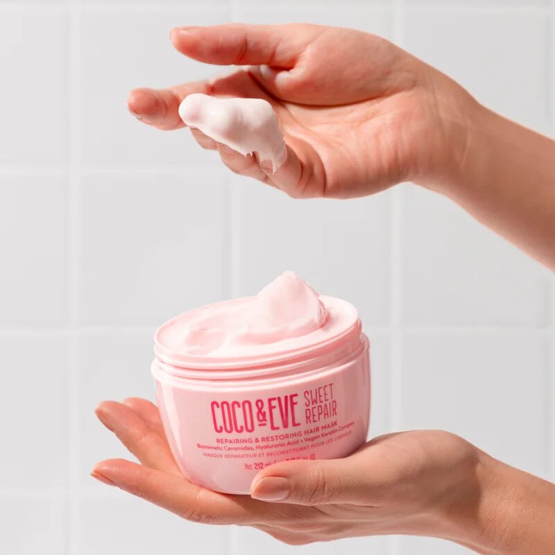 Coco & Eve Sweet Repair Repairing & Restoring Hair Mask интензивна маска за подсилване и блясък на косата 212 мл.