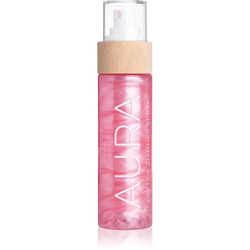 COCOSOLIS AURA Peptide Shimmer Spray хидратиращ спрей с озаряващ ефект с аромат Strawberry Cheesecake 100 мл.