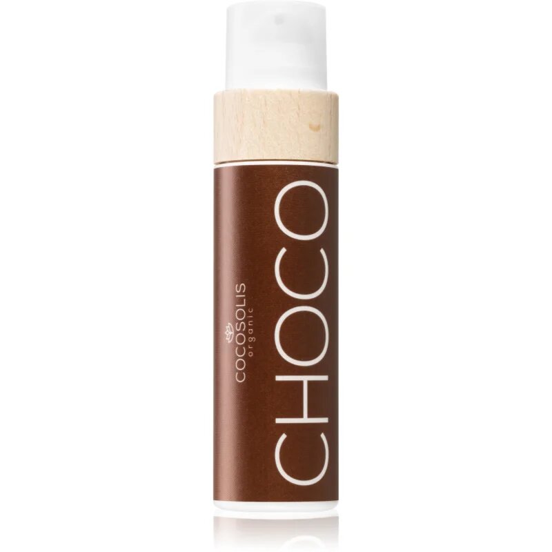 COCOSOLIS CHOCO масло за грижа и придобиване на тен без защитен фактор с аромат Chocolate 110 мл.