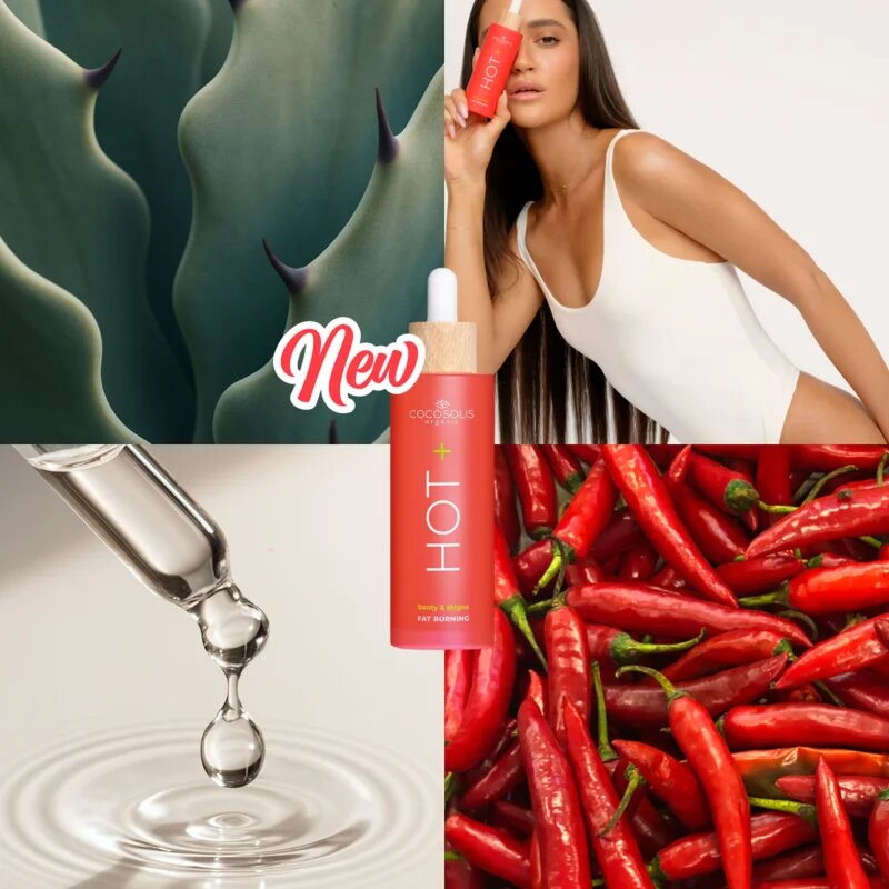 COCOSOLIS HOT+ серум за тяло за подпомагане на изгарянето на мазнини с аромат Red Clementine 100 мл.