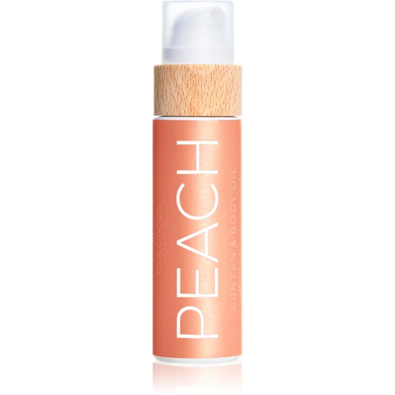 COCOSOLIS PEACH масло за грижа и придобиване на тен без защитен фактор с аромат Peach 100 мл.