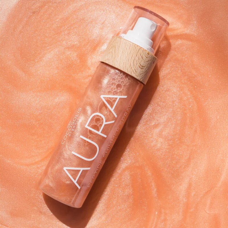 COCOSOLIS Peptide Shimmer Spray NUDE хидратиращ спрей с озаряващ ефект с аромат Raspberry 100 мл.