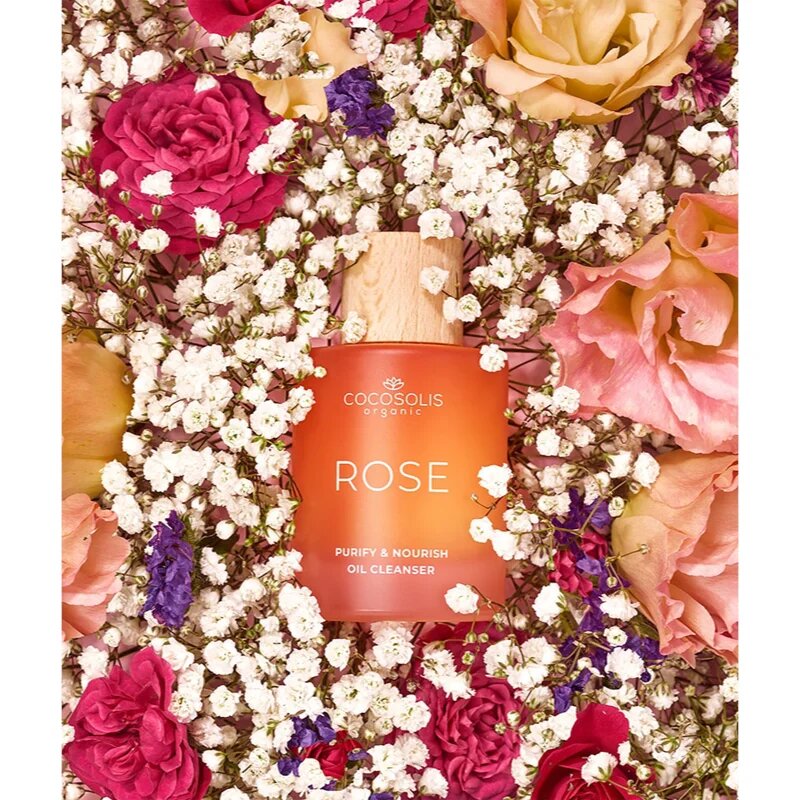 COCOSOLIS ROSE Purify & Nourish Oil Cleanser почистващо масло за лице с подхранващ ефект 50 мл.