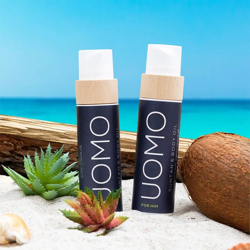 COCOSOLIS UOMO масло за грижа и придобиване на тен без защитен фактор за мъже Black Coconut 110 мл.