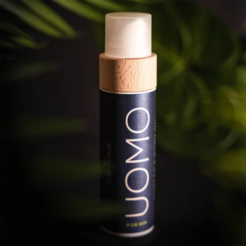 COCOSOLIS UOMO масло за грижа и придобиване на тен без защитен фактор за мъже Black Coconut 110 мл.