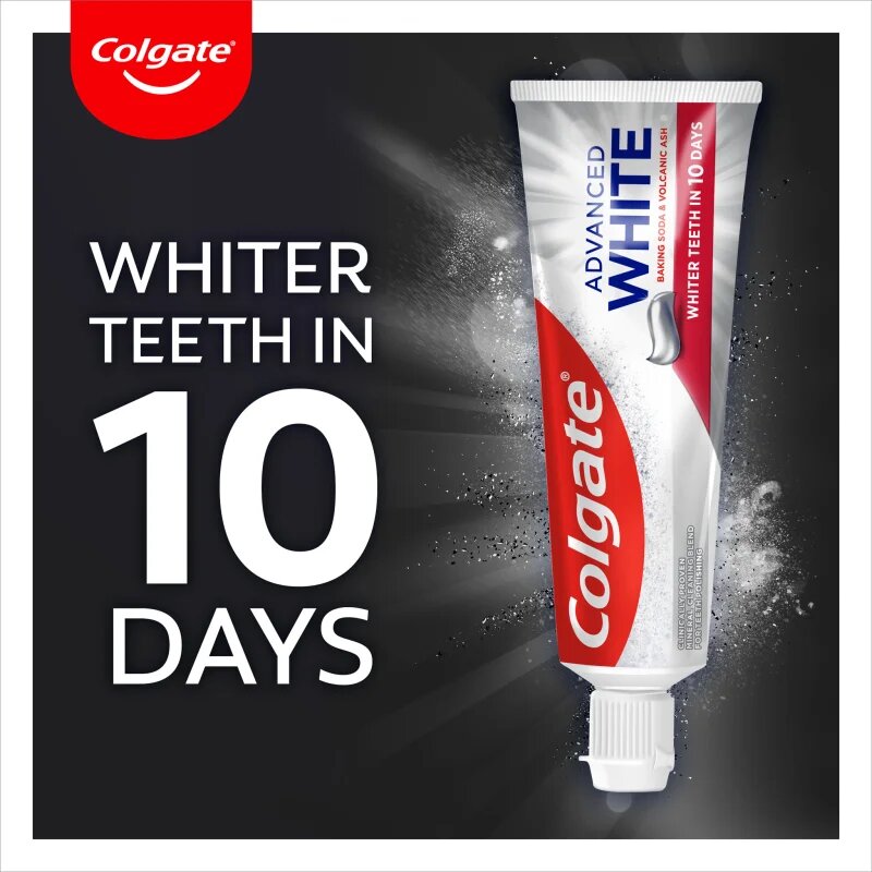 Colgate Advanced White Volcanic Ash and Baking Soda натурална паста за зъби 75x1