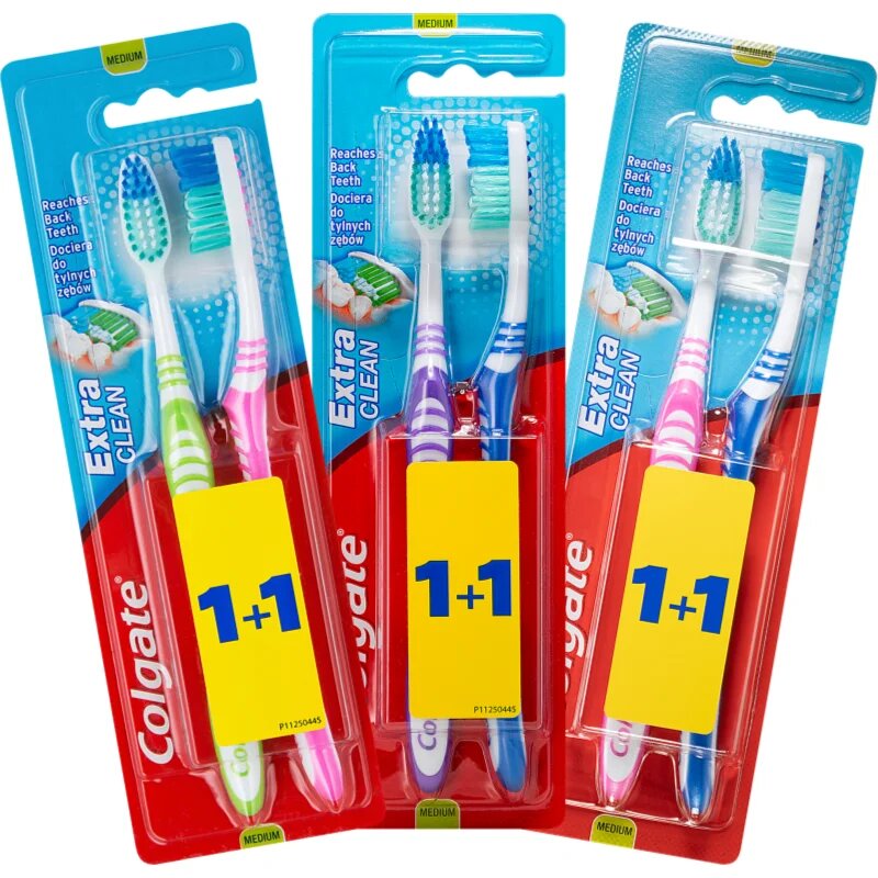 Colgate Extra Clean Medium четки за зъби medium 2 бр.