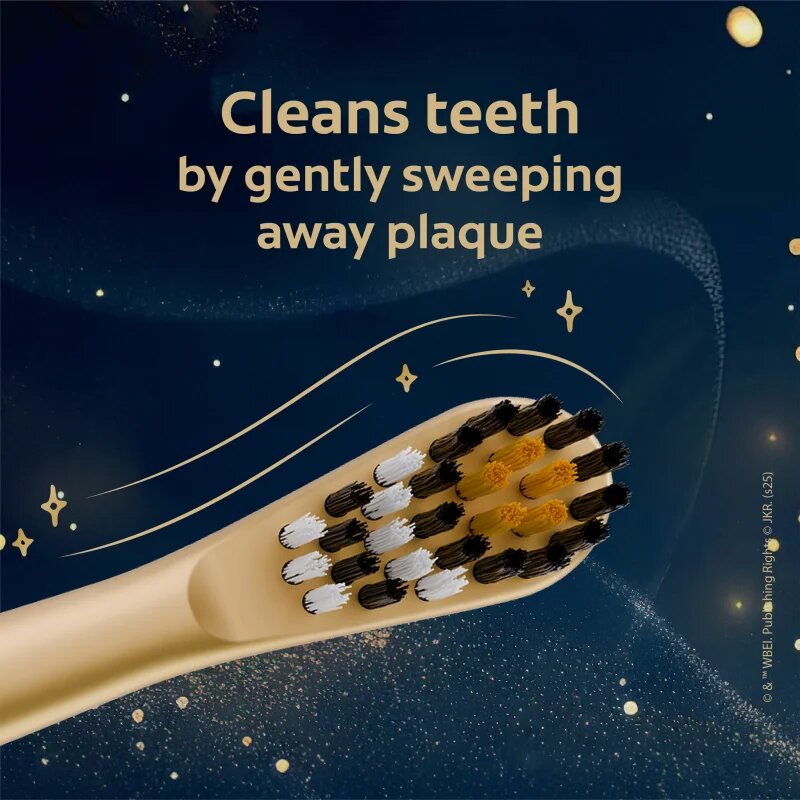 Colgate Harry Potter детска електрическа четка за зъби със сменяеми батерии много мека Silver 1 бр.