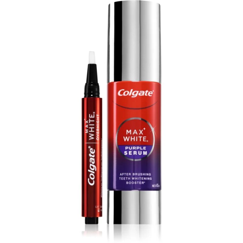 Colgate Max White Pen + Purple Serum Set комплект за избелване за зъби