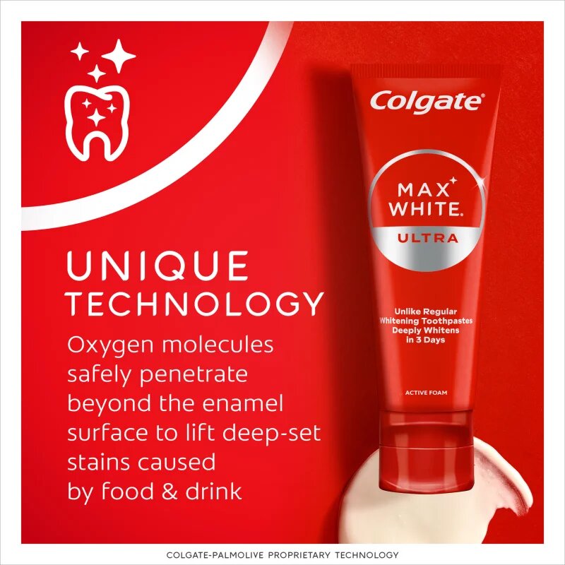 Colgate Max White Ultra Active Foam избелваща паста 50 мл.