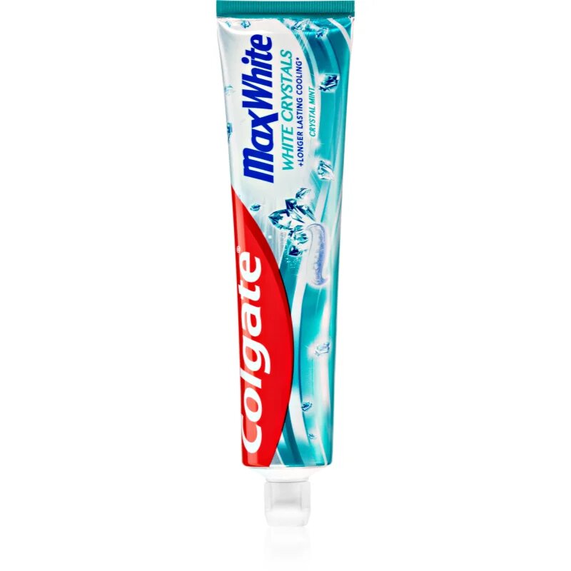Colgate Max White White Crystals избелваща паста за зъби с флуорид Crystal Mint 125 мл.