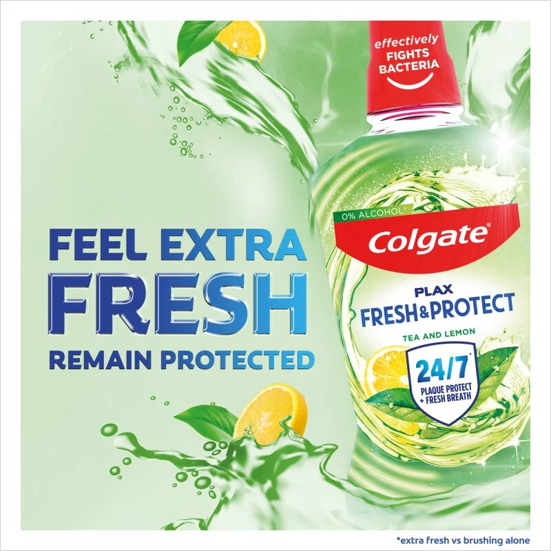Colgate Plax Tea & Lemon вода за уста против зъбна плака 500 мл.