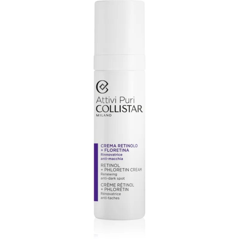 Collistar Attivi Puri Retinol + Phloretin активен нощен крем за редукция на пигментни петна с ретинол 50 мл.