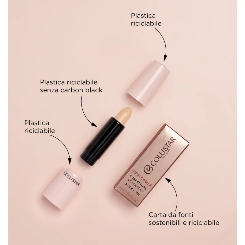 Collistar Concealer IMPECCABILE дълготраен коректор пълнител цвят Sabbia 4 мл.