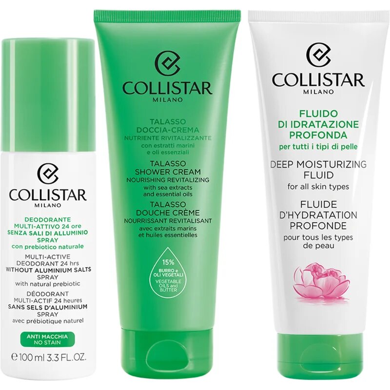 Collistar Deep Moisturizing Fluid Travel Kit комплект за пътуване за дехидратирана суха кожа