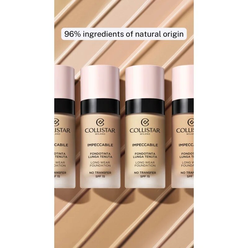 Collistar Impeccabile Long Wear Foundation дълготраен фон дьо тен SPF 15 2N Beige 30 мл.