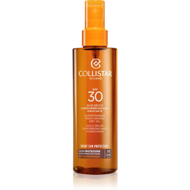 Collistar Smart Sun Protection Supertanning Moisturizing Dry Oil SPF 30 слънцезащитно сухо масло SPF 30 200 мл.