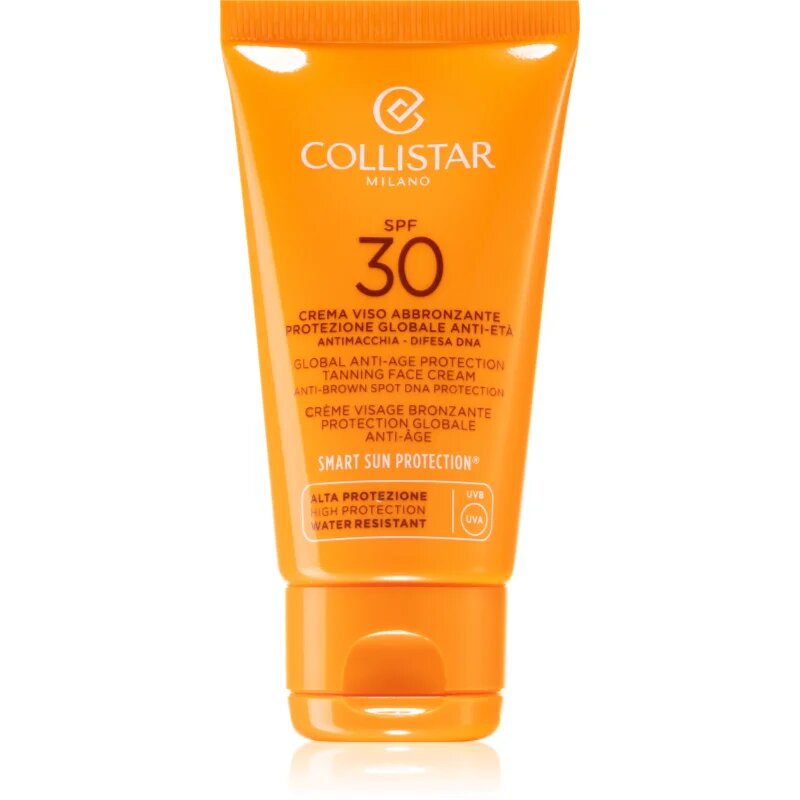 Collistar Special Perfect Tan Global Anti-Age Protection Tanning Face Cream слънцезащитен крем против стареене на кожата SPF 30 50 мл.