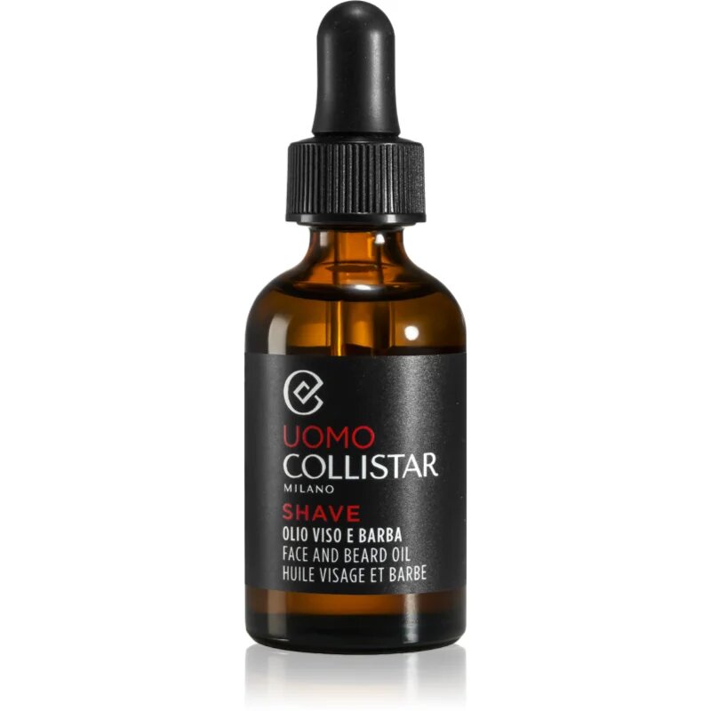 Collistar Uomo Face and Beard Oil подхранващо масло за зоната на лицето и брадата 30 мл.