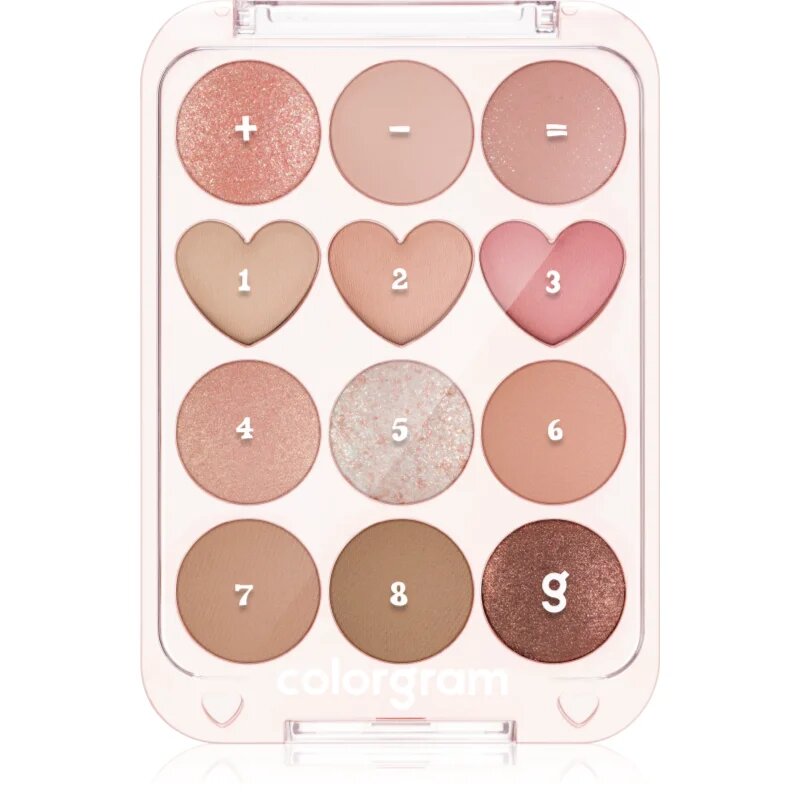 Colorgram Pin Point Eyeshadow Palette палитра сенки за очи за перфектен външен вид цвят 01 Peach+Coral 9.9 гр.