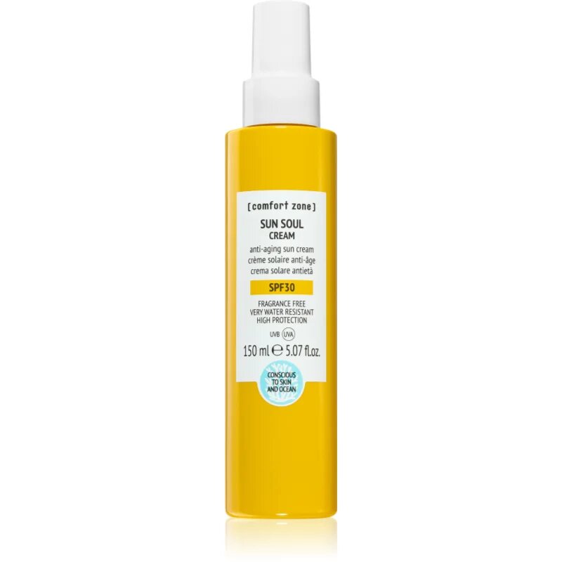 Comfort Zone Sun Soul SPF 30 водоустойчив крем за слънчеви бани за тяло и лице SPF 30 150 мл.