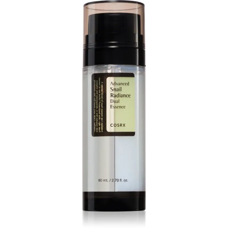 Cosrx Advanced Snail Radiance Dual Essence озаряващ хидратиращ серум с екстракт от охлюви 80 мл.