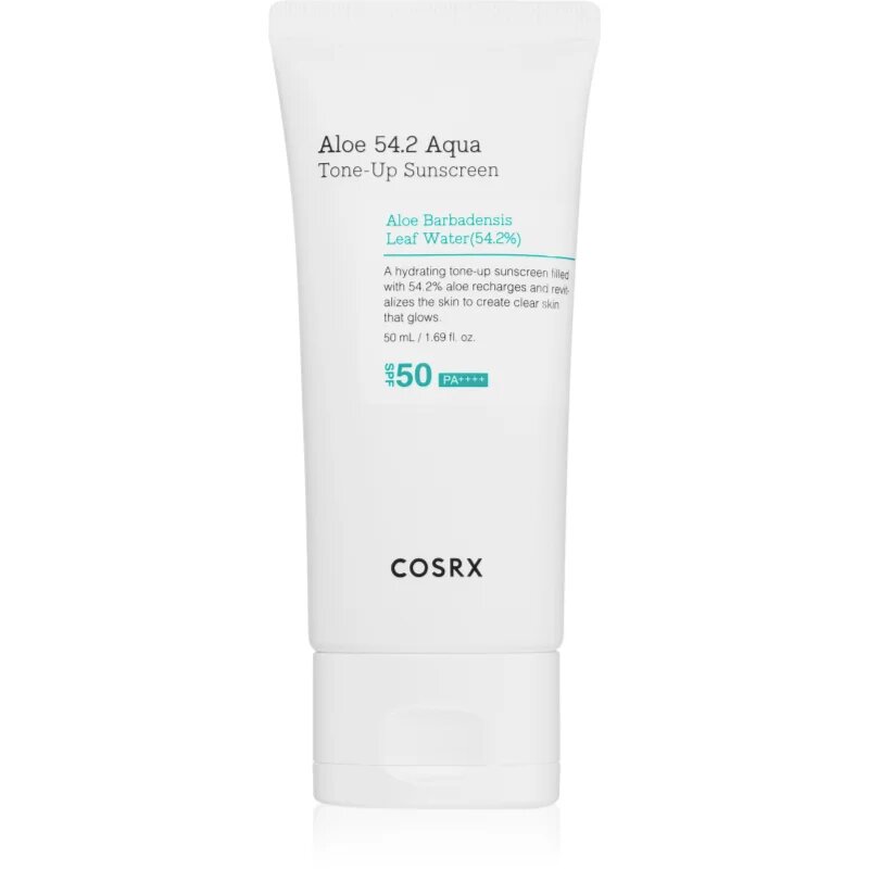 Cosrx Aloe 54.2 Aqua Tone-Up Sunscreen защитна тонирана течност за лице SPF 50+ 50 мл.