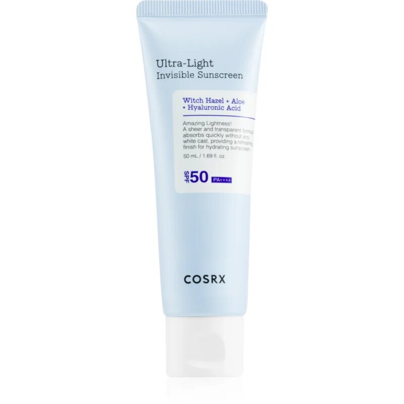 Cosrx Ultra-Light Invisible Sunscreen ултра лек слънцезащитен крем за лице и тяло SPF 50+ 50 мл.