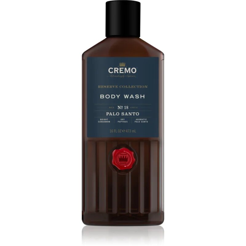 Cremo Reserve Collection Palo Santo енергизиращ душ-гел за мъже 473 мл.