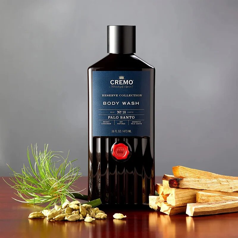 Cremo Reserve Collection Palo Santo енергизиращ душ-гел за мъже 473 мл.