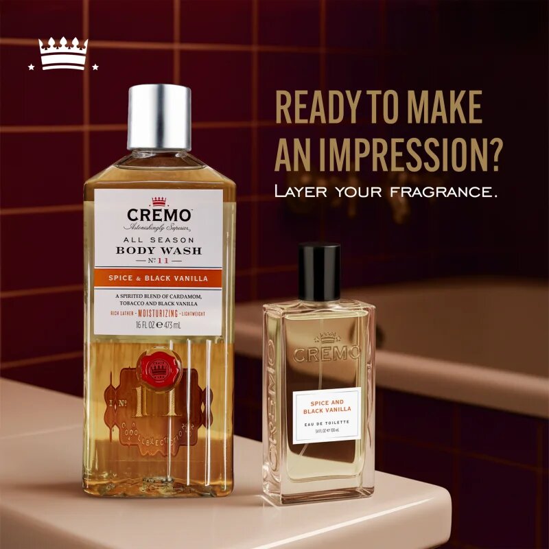 Cremo Spice & Black Vanilla Body Wash душ гел за мъже 473 мл.
