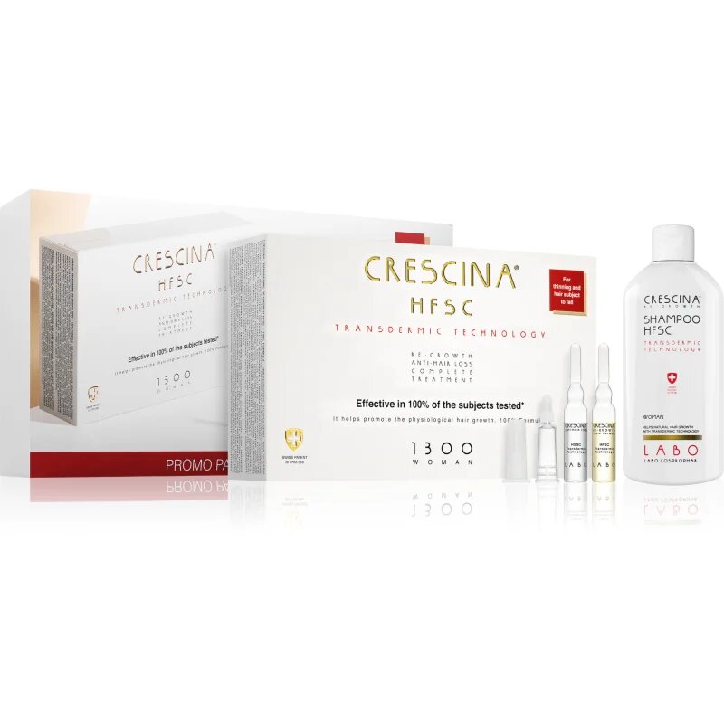 Crescina Transdermic 1300 Re-Growth and Anti-Hair Loss грижа за растеж на косата против косопад за жени изгодна опаковка